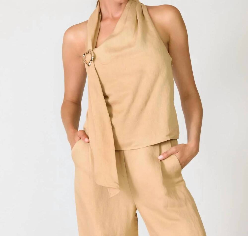 NEW LINE AND DOT lelio top in tan